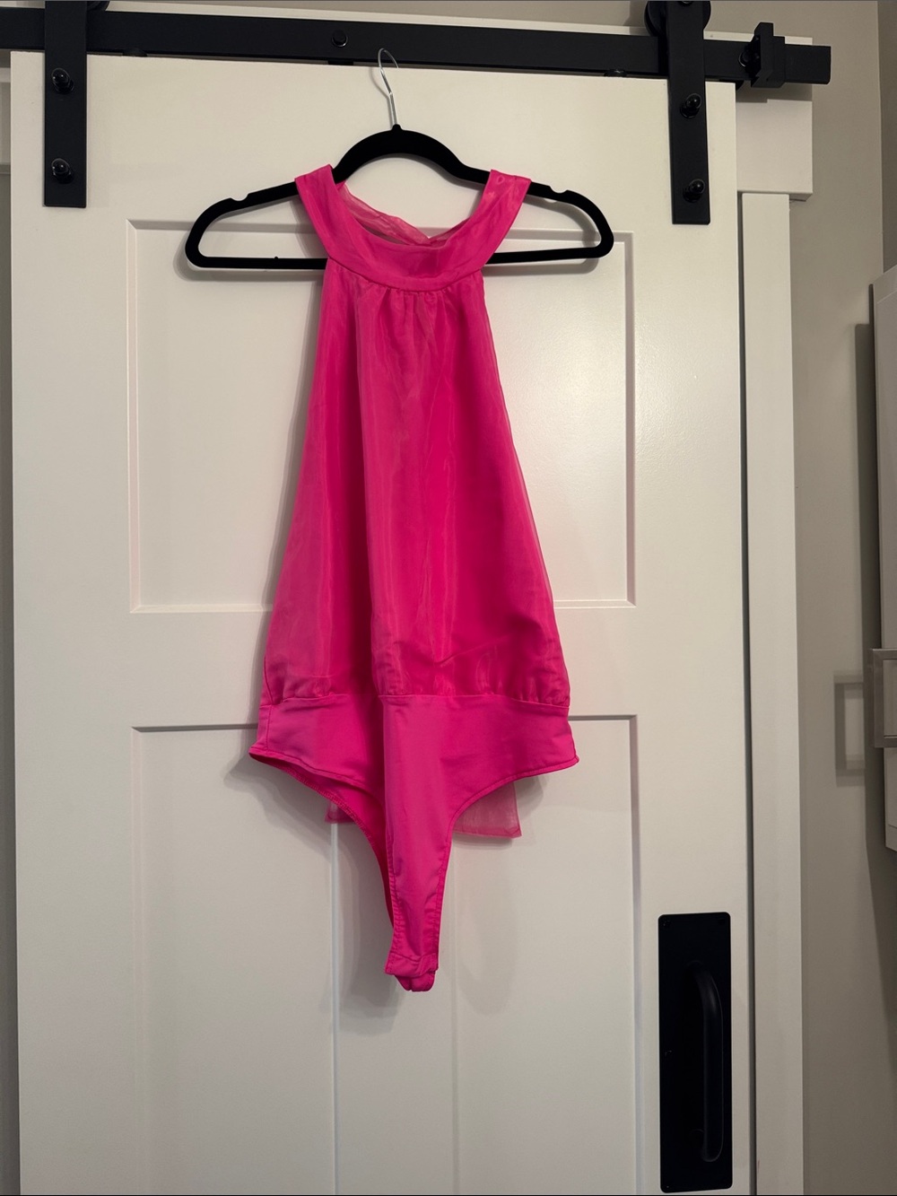 Pink Lily Hot Pink Halter Bodysuit